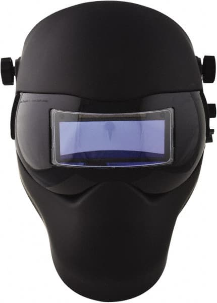Save Phace - 3.74" Window Width x 1.38" Window Height, 4, 9 to 13 Shade Auto-Darkening Lens, Fixed Front Welding Helmet - Black, Nylon Green Lens - Exact Tooling