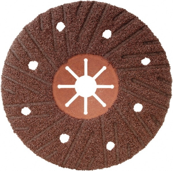 Camel Grinding Wheels - 4-1/2" Diam 7/8" Hole 24 Grit Fiber Disc - Coarse Grade, Aluminum Oxide, 13,300 Max RPM, Series Semi Flex Red Fiber - Exact Tooling