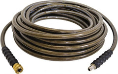 Simpson - 4,500 Max psi Fixed Pressure Washer Hose - 50' Long, Polyurethane, NPT, Female & Male - Exact Tooling