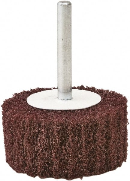 Camel Grinding Wheels - 3" Diam x 2" Face Width, Fine Aluminum Oxide Nonwoven Mounted Flap Wheel - 1/4" Shank Mount, 80 Grit, X Weighted Cloth Backing, 20,000 Max RPM - Exact Tooling