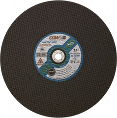 Camel Grinding Wheels - 14" 24 Grit Aluminum Oxide Cutoff Wheel - 5/32" Thick, 20mm Arbor, 4,400 Max RPM - Exact Tooling
