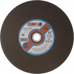 Camel Grinding Wheels - 16" 24 Grit Aluminum Oxide Cutoff Wheel - 5/32" Thick, 1" Arbor, 3,820 Max RPM - Exact Tooling