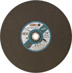 Camel Grinding Wheels - 16" 24 Grit Aluminum Oxide Cutoff Wheel - 1/8" Thick, 1" Arbor, 4,800 Max RPM - Exact Tooling