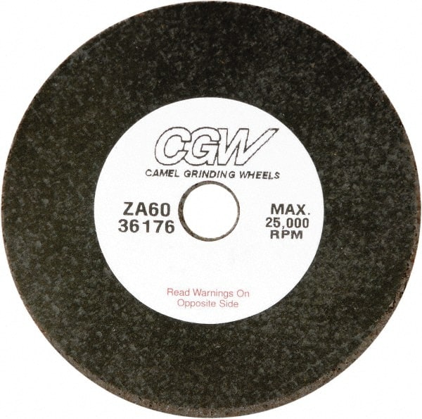 Camel Grinding Wheels - 4" 36 Grit Zirconia Alumina Cutoff Wheel - 1/16" Thick, 1/4" Arbor, 19,100 Max RPM - Exact Tooling