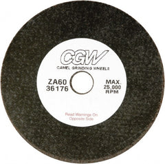 Camel Grinding Wheels - 4" 36 Grit Zirconia Alumina Cutoff Wheel - 1/16" Thick, 1/4" Arbor, 19,100 Max RPM - Exact Tooling