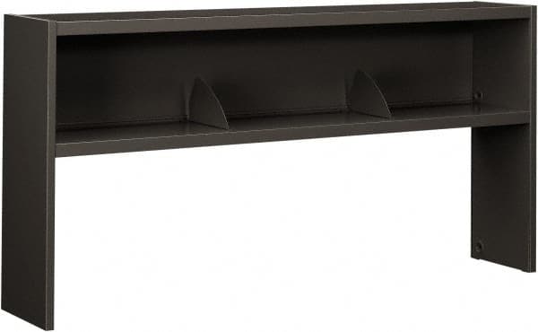Hon - 1 Shelf, 34-3/4" High x 72" Wide Bookcase - 13-1/2" Deep, High-Pressure Laminate/Steel, Charcoal - Exact Tooling