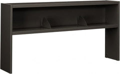 Hon - 1 Shelf, 34-3/4" High x 72" Wide Bookcase - 13-1/2" Deep, High-Pressure Laminate/Steel, Charcoal - Exact Tooling