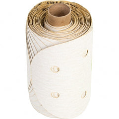 3M - 5" Diam, 150 Grit FEPA, Aluminum Oxide Adhesive PSA Disc - Fine Grade, White, C Weighted Backing, Flexible, 12,000 Max RPM, Use with Random Orbital Sanders - Exact Tooling