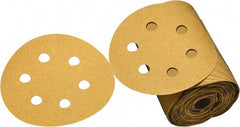 3M - 6" Diam, 120 Grit FEPA, Aluminum Oxide Adhesive PSA Disc - Gold, C Weighted Backing, Flexible, 12,000 Max RPM - Exact Tooling