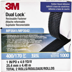 3M - 1" x 5 Yd Adhesive Backed Dual Lock Hook & Loop Roll - Exact Tooling