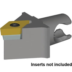 Kennametal - Neutral Cut, Size KM20, DC.. 11T30.. & DC.. 32.52 Insert Compatiblity, External Modular Turning & Profiling Cutting Unit Head - 25mm Head Length, Series KM Micro - Exact Tooling