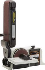 Enco - 36" Long x 4" Wide Belt, 6" Diam, Horizontal & Vertical Combination Sanding Machine - 1,745 Ft/min Belt Speed, 1/2 hp, Single Phase - Exact Tooling