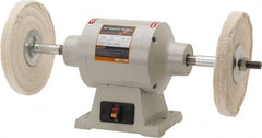 Enco - 10" Wheel Diam x 3/4" Wheel Width, 1 hp Buffer - 3/4" Arbor Hole Diam, 1 Phase, 3,450 Max RPM, 120 Volts - Exact Tooling