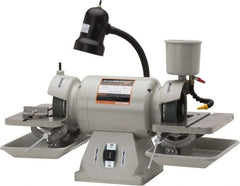 Enco - 6" Wheel Diam x 1" Wheel Width, 1/2 hp Carbide Grinder - 1-1/4" Arbor Hole Diam, 1 Phase, 3,450 Max RPM, 120 Volts - Exact Tooling
