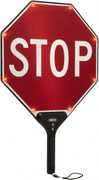 TAPCO - "Stop", 18" Wide x 24" High, Aluminum Stop & Yield Signs - 0.08" Thick, Red/White, Diamond Grade Reflectivity, Octagon, Post Mount - Exact Tooling