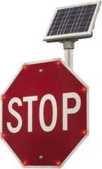 TAPCO - "Stop", 24" Wide x 24" High, Aluminum Stop & Yield Signs - 0.08" Thick, Red/White, Diamond Grade Reflectivity, Octagon, Post Mount - Exact Tooling
