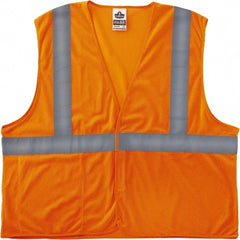Ergodyne - Size 4X/5XL High Visibility Orange Mesh General Purpose Vest - 58 to 64" Chest, ANSI/ISEA 107, Hook & Loop Closure, 3 Pockets, Polyester - Exact Tooling
