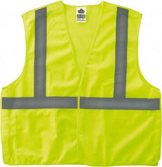 Ergodyne - Size S/M High Visibility Lime Mesh Breakaway Vest - 36 to 44" Chest, ANSI/ISEA 107, Hook & Loop Closure, 1 Pocket, Polyester - Exact Tooling