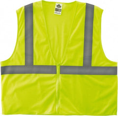 Ergodyne - Size S/M High Visibility Lime Mesh General Purpose Vest - 36 to 44" Chest, ANSI/ISEA 107, Zipper Closure, Polyester - Exact Tooling