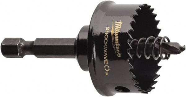 Milwaukee Tool - 1-1/8" Diam, 5/8" Cutting Depth, Hole Saw - Bi-Metal Saw, Toothed Edge - Exact Tooling