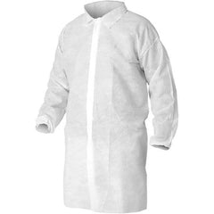 KleenGuard - XL, White Lab Coat - SMMMS Material, Snap Front, Elastic Cuffs - Exact Tooling