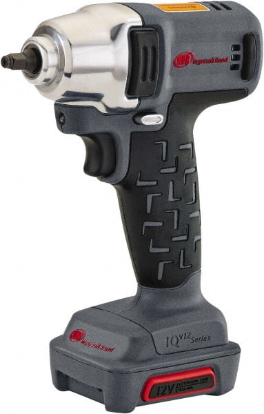 Ingersoll-Rand - 1/4" Drive 12 Volt Pistol Grip Cordless Impact Wrench & Ratchet - 2,700 RPM, 3,300 BPM, 100 Ft/Lb Torque, Lithium-Ion Batteries Not Included - Exact Tooling
