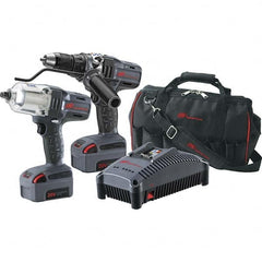 Ingersoll-Rand - 20 Volt Cordless Tool Combination Kit - Includes 1/2" High Torque Impact Wrench & 1/2" Drill/Driver, Lithium-Ion Battery Included - Exact Tooling