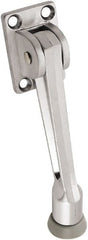 National Mfg. - 5" Projection Kickdown Door Stop - Screw Mount, Satin Chrome Finish - Exact Tooling