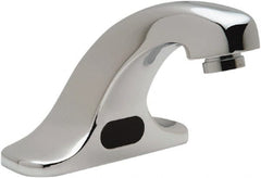 Zurn - Chrome Plated Electronic Internal Temperature Control Mixer Sensor Faucet - Powered by 4 AA Batteries, Standard Spout, Single Hole Mounting Centers - Exact Tooling