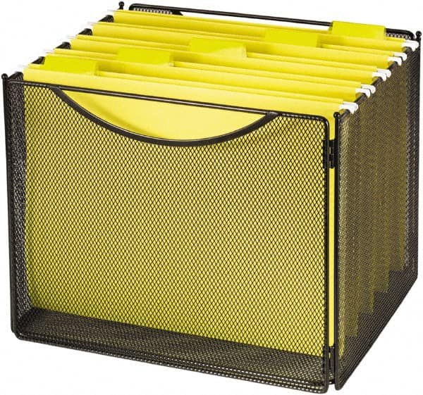 Safco - Black File Boxes-Storage - Steel, Mesh - Exact Tooling