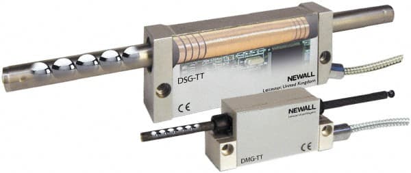 Newall - 136" Max Measuring Range, 5 & 10 µm Resolution, 146" Scale Length, Inductive DRO Linear Scale - 10 µm Accuracy, IP67, 11-1/2' Cable Length, Series DSG-TT - Exact Tooling