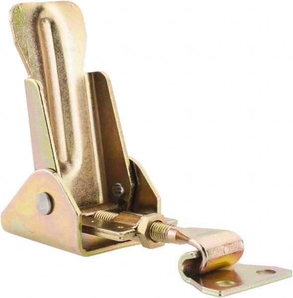 Value Collection - 3-13/32" Long x 1-3/16" Wide, Adjustable Toggle Latch - Steel, with Yellow Chromate Finish - Exact Tooling