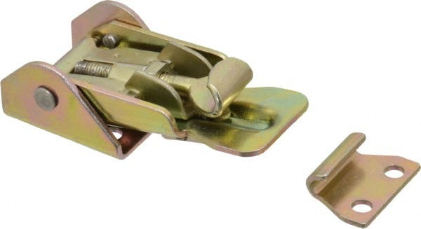 Value Collection - 3-13/32" Long x 1-3/16" Wide, Adjustable Toggle Latch - Steel, with Yellow Chromate Finish - Exact Tooling