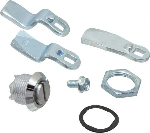 Dzus - 5/16" Max Thickness, NEMA 4 Rated Pawl Latch - 25/64, 23/32 & 1-7/64 Grip, Chrome Finish - Exact Tooling