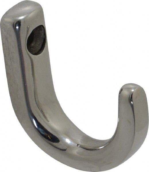 Sugatsune - 23/64" Wide x 1-11/32" High x 7/32" Thick, Wall Hook - 1-3/16" Projection, Polished - Exact Tooling