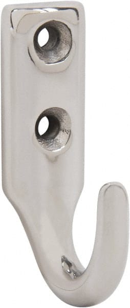 Sugatsune - 15/32" Wide x 1-9/16" High x 5/32" Thick, Wall Hook - 1-1/32" Projection, Polished - Exact Tooling