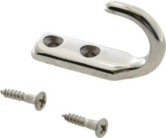 Sugatsune - 19/32" Wide x 2-1/8" High x 7/32" Thick, Wall Hook - 1-1/4" Projection, Polished - Exact Tooling