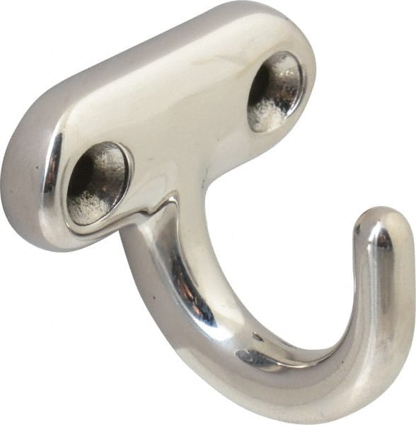 Sugatsune - 1-3/32" Wide x 1" High x 5/32" Thick, Wall Hook - 1" Projection, Polished - Exact Tooling