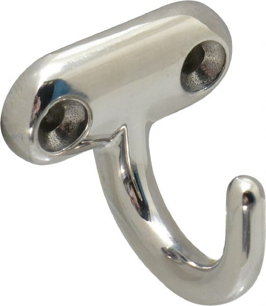 Sugatsune - 1-27/64" Wide x 1-5/16" High x 7/32" Thick, Wall Hook - 1-1/4" Projection, Polished - Exact Tooling