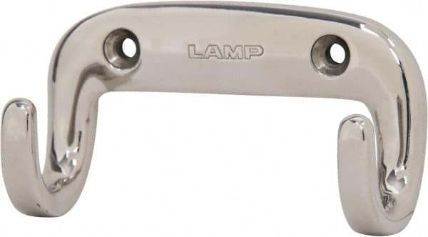 Sugatsune - 3-5/32" Wide x 1-3/4" High x 13/64" Thick, Dbl. Wall Hook - 1-1/4" Projection, Polished - Exact Tooling