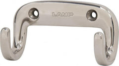 Sugatsune - 3-5/32" Wide x 1-3/4" High x 13/64" Thick, Dbl. Wall Hook - 1-1/4" Projection, Polished - Exact Tooling