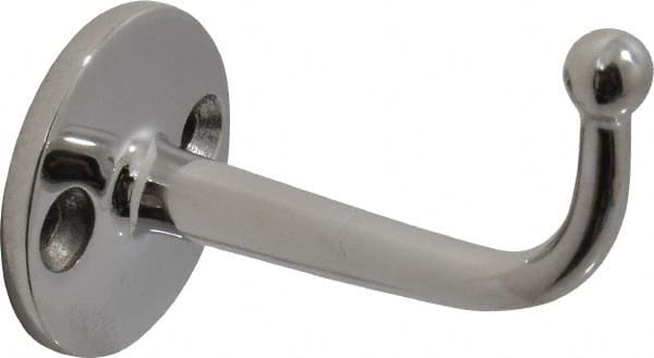 Sugatsune - 1/4" Wide x 1-15/32" High x 1-7/64" Thick, Ball Point Hook - 1-27/32" Projection, Polished - Exact Tooling