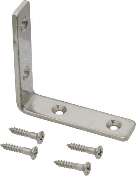 Sugatsune - 2-13/32" Long x 19/32" Wide, 18-8 Stainless Steel, Corner Brackets - Exact Tooling
