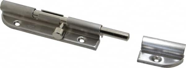 Sugatsune - 4-7/8" Long, 1-1/16" Wide Stainless Steel Barrel Bolts - Nickel Plated - Exact Tooling