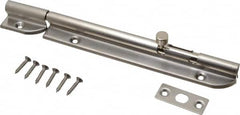 Sugatsune - 7-3/8" Long, 1-1/16" Wide Stainless Steel Barrel Bolts - Nickel Plated - Exact Tooling