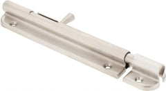 Sugatsune - 6-1/16" Long, 1" Wide Stainless Steel Barrel Bolts - Nickel Plated - Exact Tooling