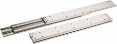 Sugatsune - 18" Slide Length, 18.56" Travel Length, Stainless Steel Ball Bearing Slide SSR-10 - 7/8" Wide, 2-3/4" High, 551 Lb Capacity at Full Extension, Satin Finish - Exact Tooling