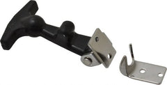 Value Collection - 2" Long x 1-27/32" Wide x 7/8" High, Hood Latch - Rubber & Steel, with Black Finish - Exact Tooling