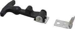 Value Collection - 5-3/8" Long x 3-1/8" Wide x 1-3/8" High, Hood Latch - Rubber & Steel, with Black Finish - Exact Tooling