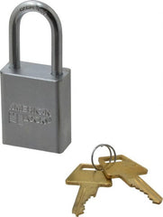 American Lock - 1-1/2" Shackle Clearance, Keyed Alike A5101 Padlock - 1/4" Shackle Diam, Steel - Exact Tooling